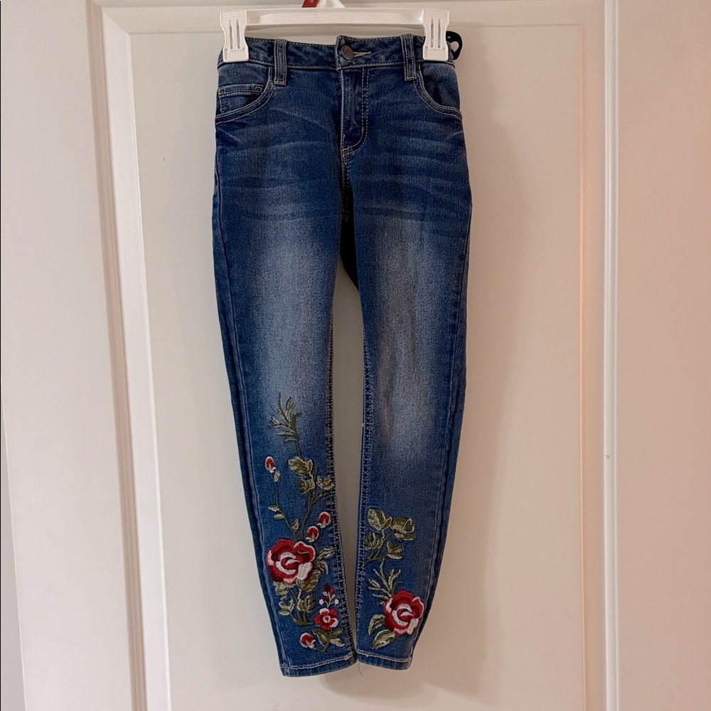 Embroidered Blue Jeans for Women